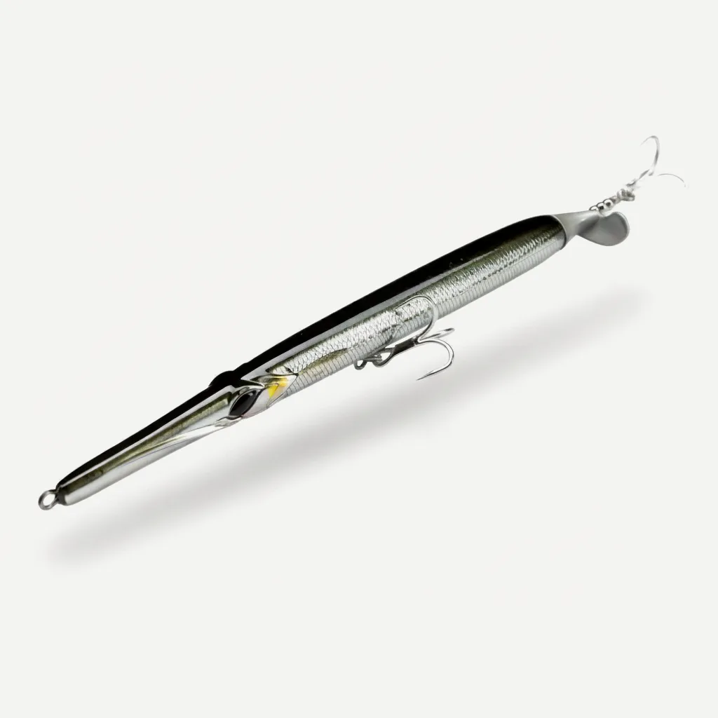 Hunthouse Propeller Needle Lure 225mm/40g Floating Pencil Fishing Baits Surface Aguglia Turbo For bluefish Seabass Tackl