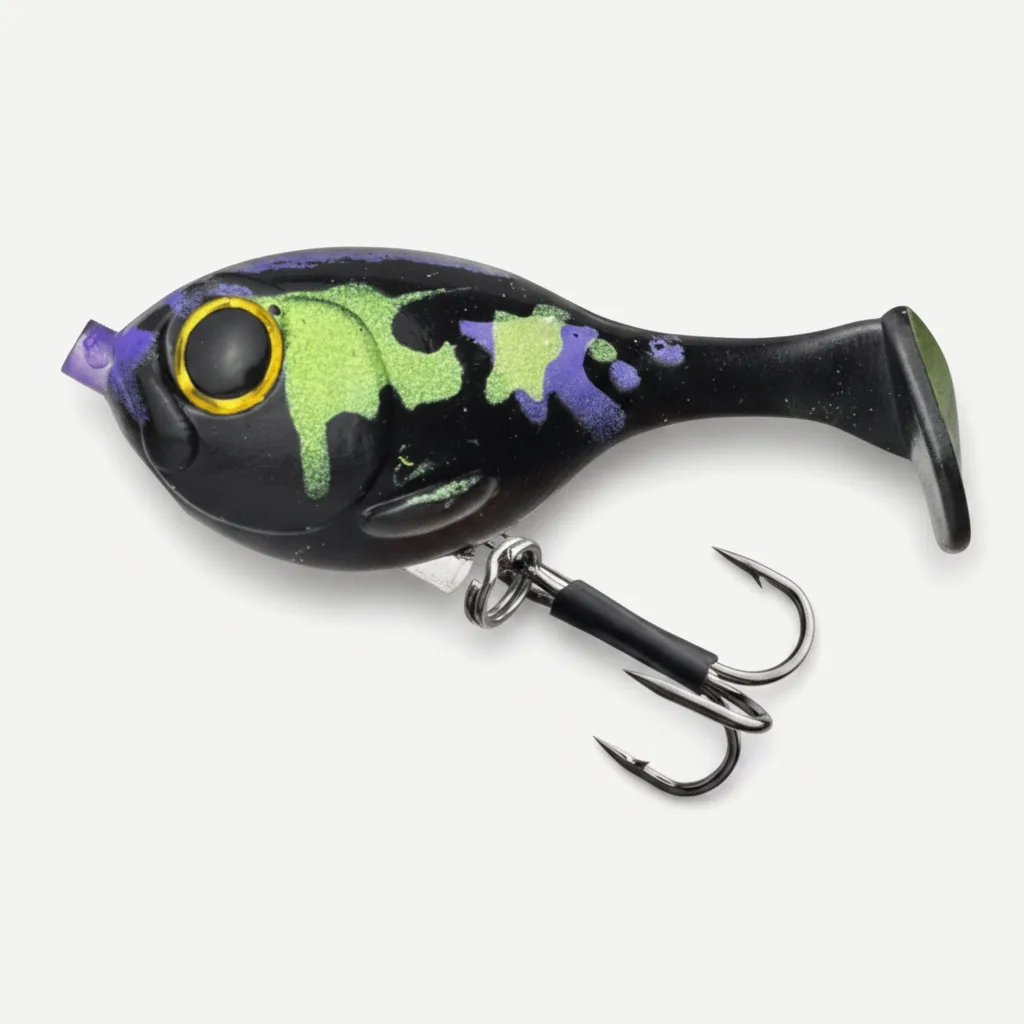 TSUYOKI Silicone Fishing Lure with Hook for Bass, Baby Deraball Swimbait, Soft Lure, Balloonfish, 60mm 10g, Illex Lure 2