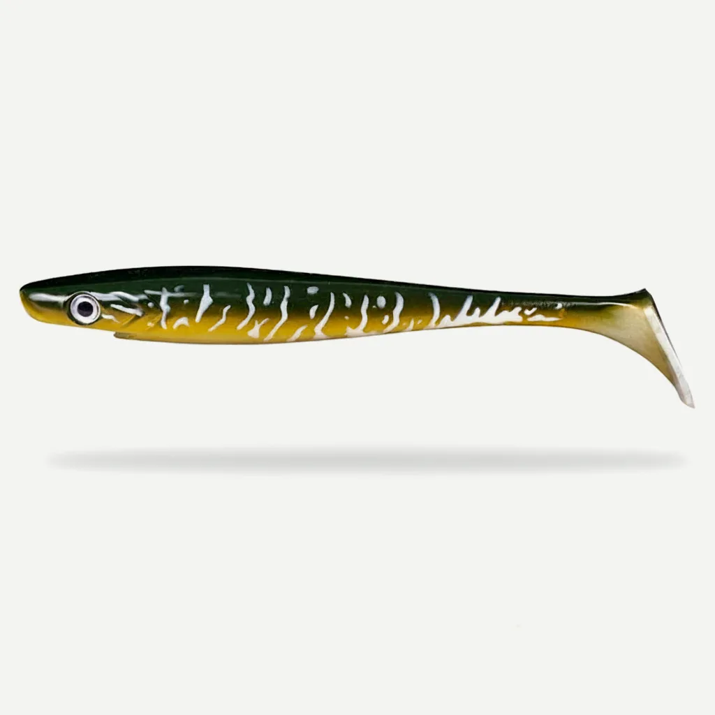 Hunthouse Soft Fishing Lure 150MM/21.5G Pig Shad Paint Printing Baits Paddle Tail Shad Silicone Souple Tackle LW227
