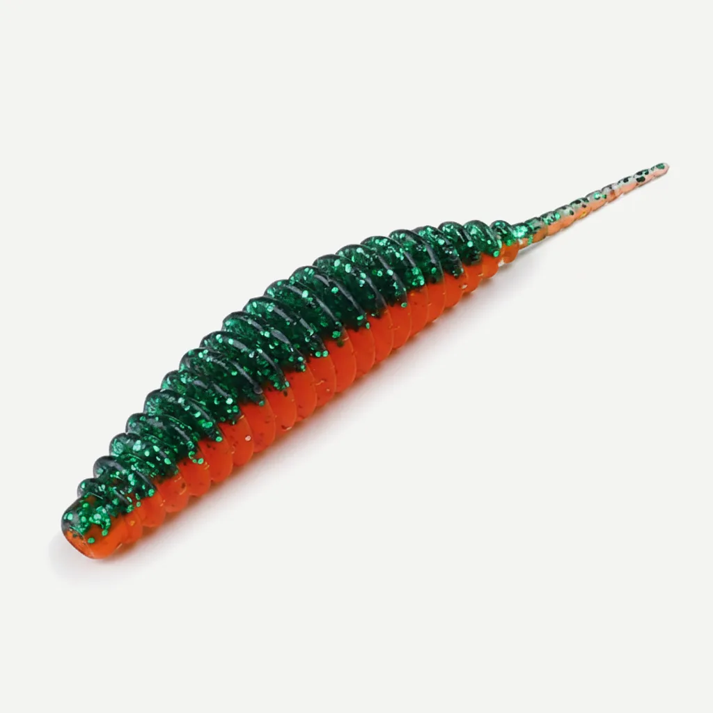 Bearking Ribbed Finesse Worms - Soft Plastic Bass Bait (20pk)