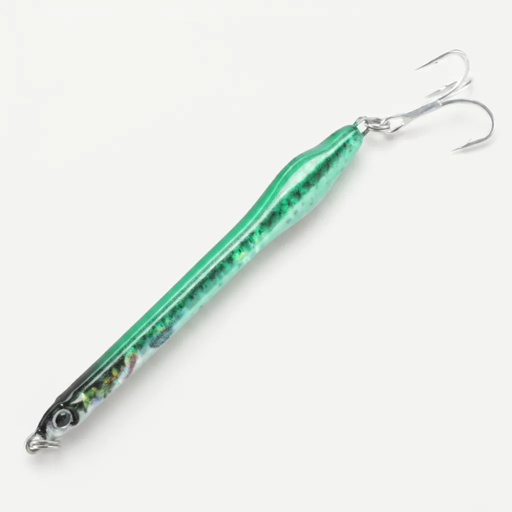 Hunthouse Metal Jig Fishing Lures 77mm/20g Saltwater Slow Sinking Laser Jigging Baits Wide Tailed For Bass Tuna Fish Tac