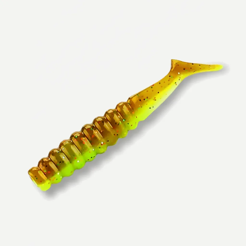 BEARKING Ribbed Paddle Tail Swimbait Grubs, 42mm & 60mm