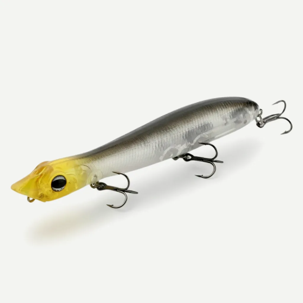 TSUYOKI Artificial Hard Bait Walker Popper for Bass Trout Fishing, Surface Popper Fish Lure, 125mm, 17.5g, WTD Patchinco