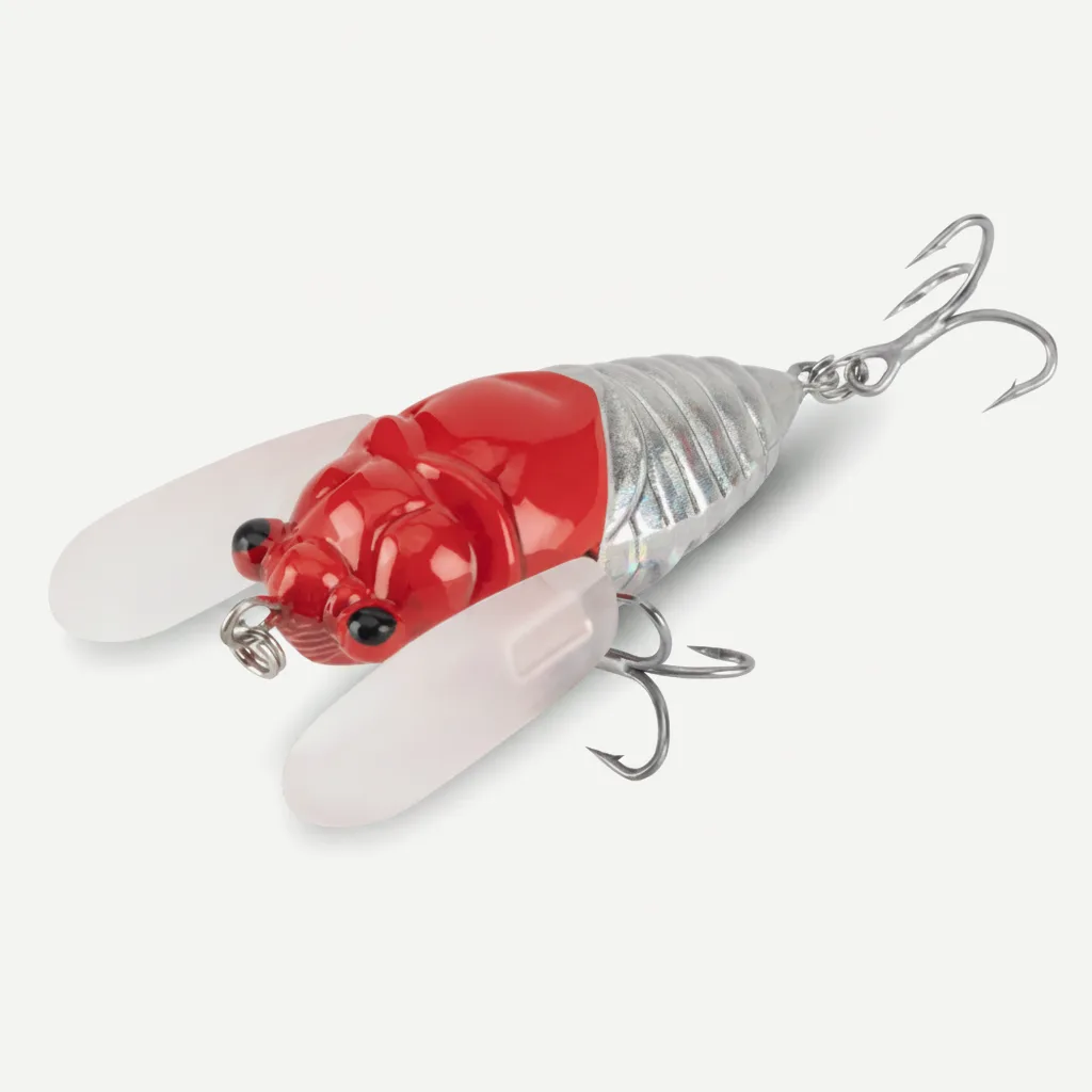 KINGDOM Fishing Lures Cicada 5.5g 12g Floating Atificial Hard Bait Soft Wings Realistic Design 3X Hooks Catfish Snakehea