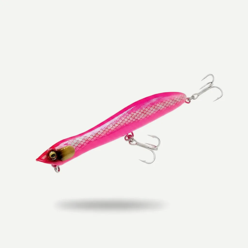 TSUYOKI Artificial Hard Bait Walker Popper for Bass Trout Fishing, Surface Popper Fish Lure, 125mm, 17.5g, WTD Patchinco