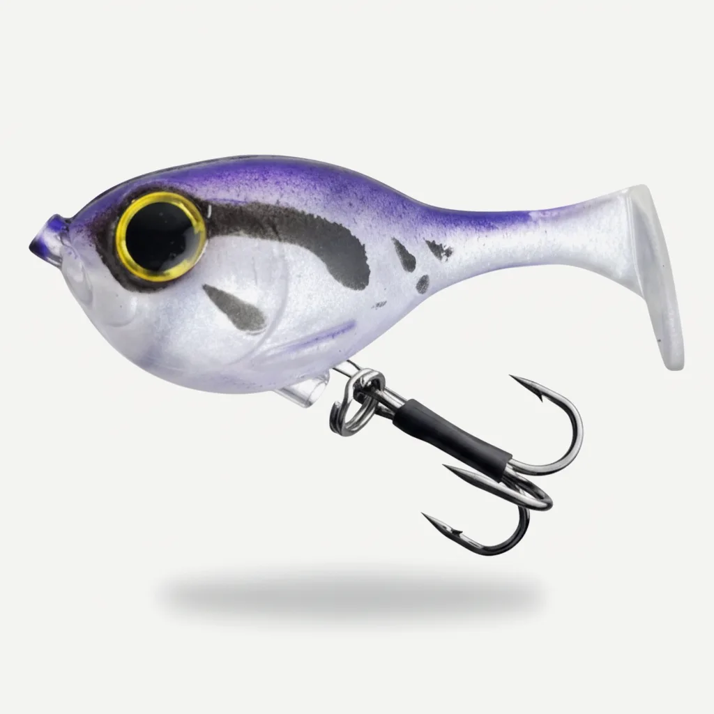 TSUYOKI Silicone Fishing Lure with Hook for Bass, Baby Deraball Swimbait, Soft Lure, Balloonfish, 60mm 10g, Illex Lure 2