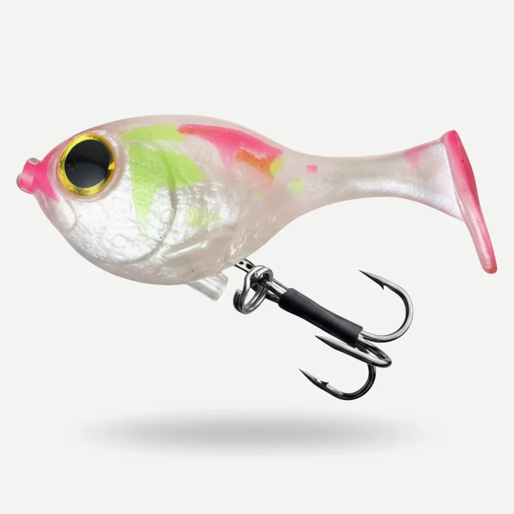 TSUYOKI Silicone Fishing Lure with Hook for Bass, Baby Deraball Swimbait, Soft Lure, Balloonfish, 60mm 10g, Illex Lure 2