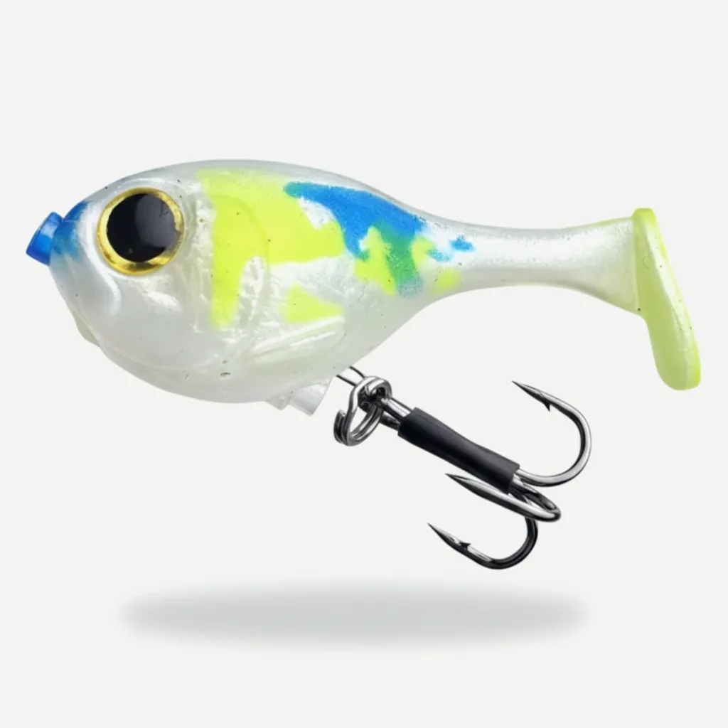 TSUYOKI Silicone Fishing Lure with Hook for Bass, Baby Deraball Swimbait, Soft Lure, Balloonfish, 60mm 10g, Illex Lure 2
