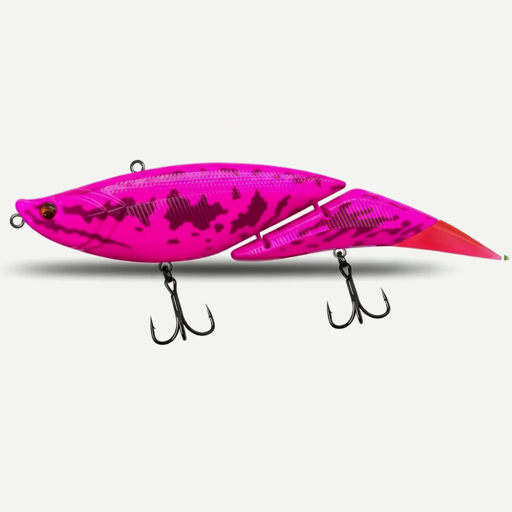 TSUYOKI Swimbait Jointed Lure, Freshwater, Floating Wobbler, Two Tails, Big Giant Fishing Lure, DaVinci 190, 55g, 190mm