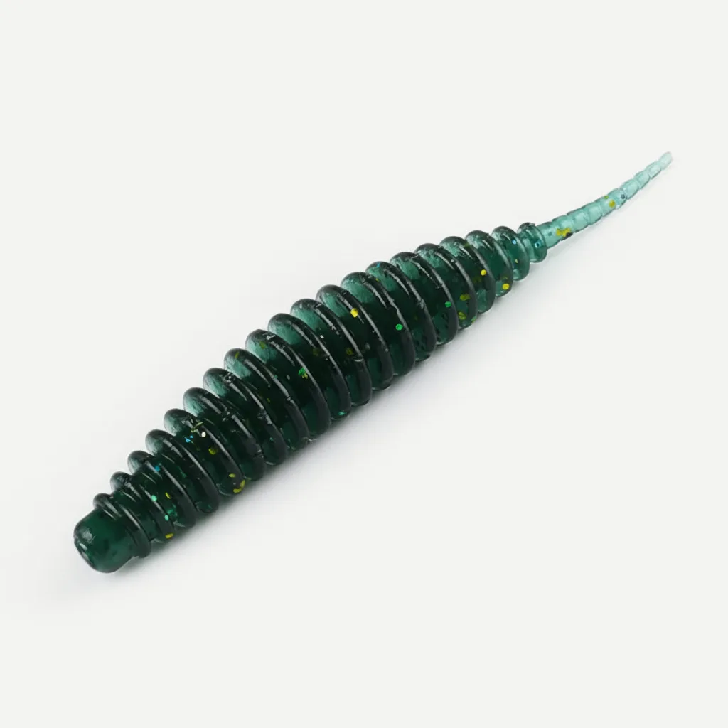 Bearking Ribbed Finesse Worms - Soft Plastic Bass Bait (20pk)
