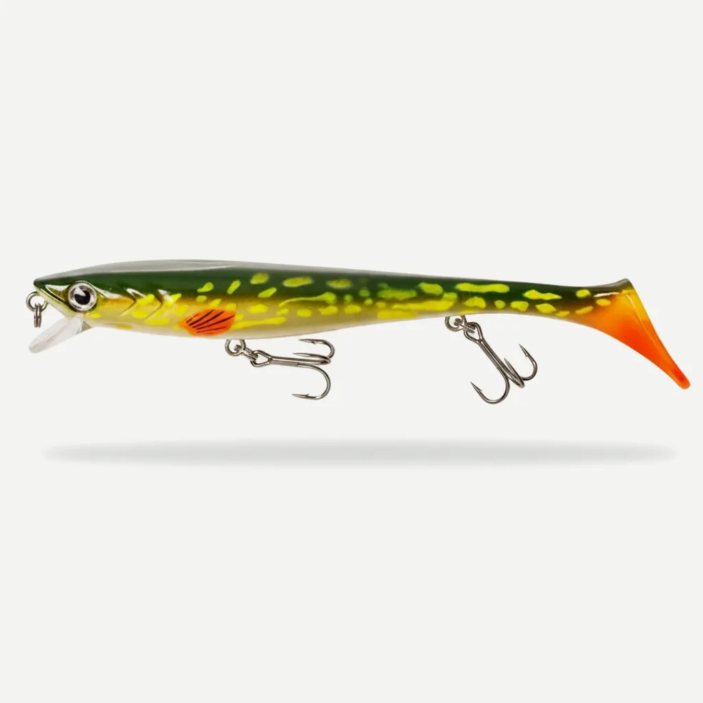 Hunthouse Soft Fishing Lure 150MM/21.5G Pig Shad Paint Printing Baits Paddle Tail Shad Silicone Souple Tackle LW227