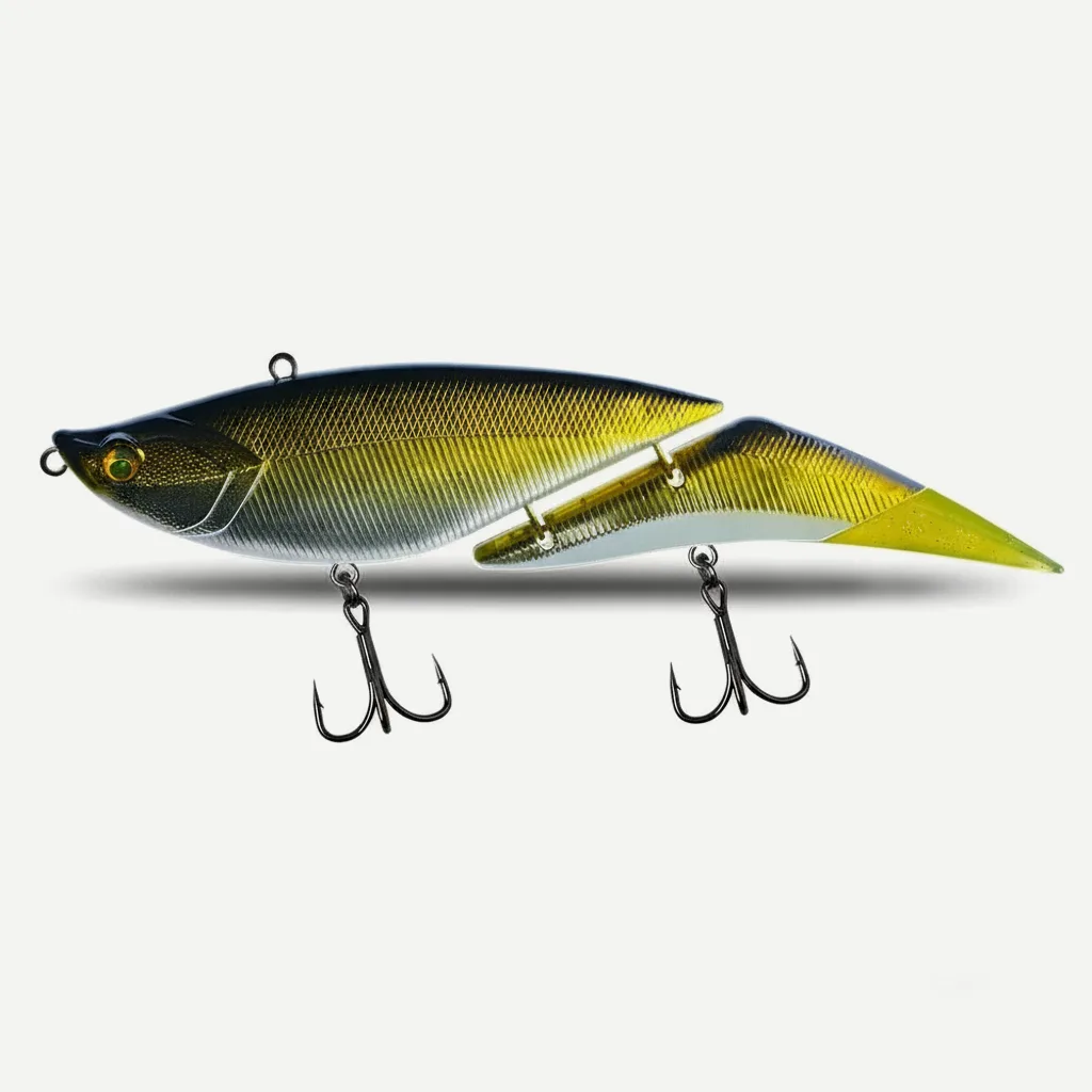 TSUYOKI Swimbait Jointed Lure, Freshwater, Floating Wobbler, Two Tails, Big Giant Fishing Lure, DaVinci 190, 55g, 190mm