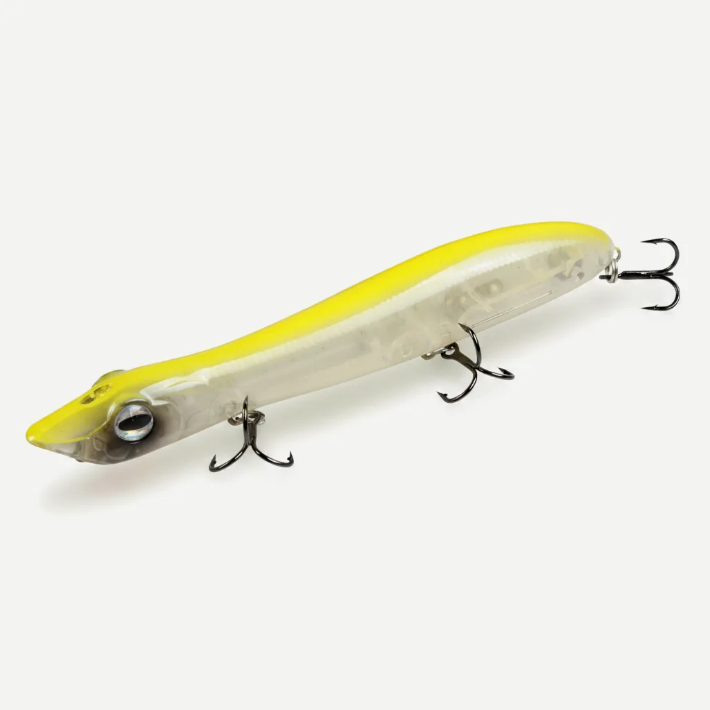 TSUYOKI Artificial Hard Bait Walker Popper for Bass Trout Fishing, Surface Popper Fish Lure, 125mm, 17.5g, WTD Patchinco