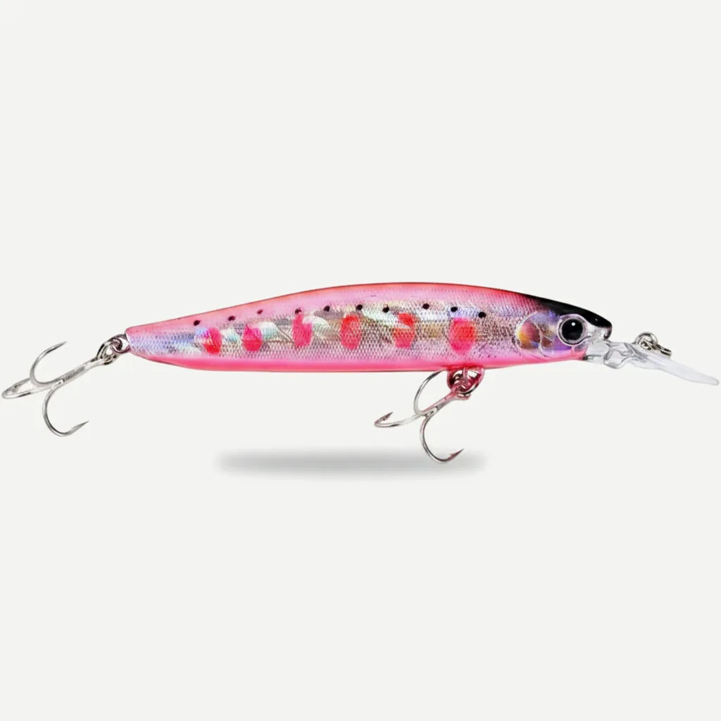 TSUYOKI Jerkbait Wobbler Fishing Lures Cherry Blood Deep Minnow 90mm 10g Artificial Hard Bait Jerk Bass Pike Trout Smith