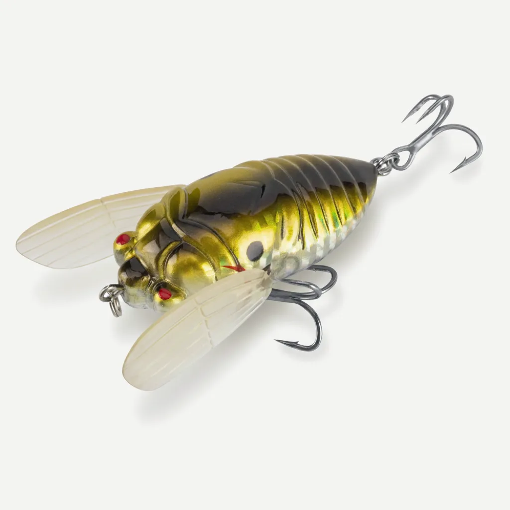KINGDOM Fishing Lures Cicada 5.5g 12g Floating Atificial Hard Bait Soft Wings Realistic Design 3X Hooks Catfish Snakehea