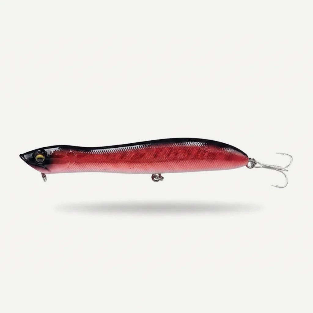 TSUYOKI Artificial Hard Bait Walker Popper for Bass Trout Fishing, Surface Popper Fish Lure, 125mm, 17.5g, WTD Patchinco