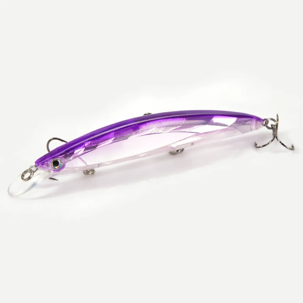 Hunthouse 3D Laser Minnow Floating Fishing Lure Jerkbait 133mm 19g Long Casting Bait For Snapper Baracudda Duplex Platin