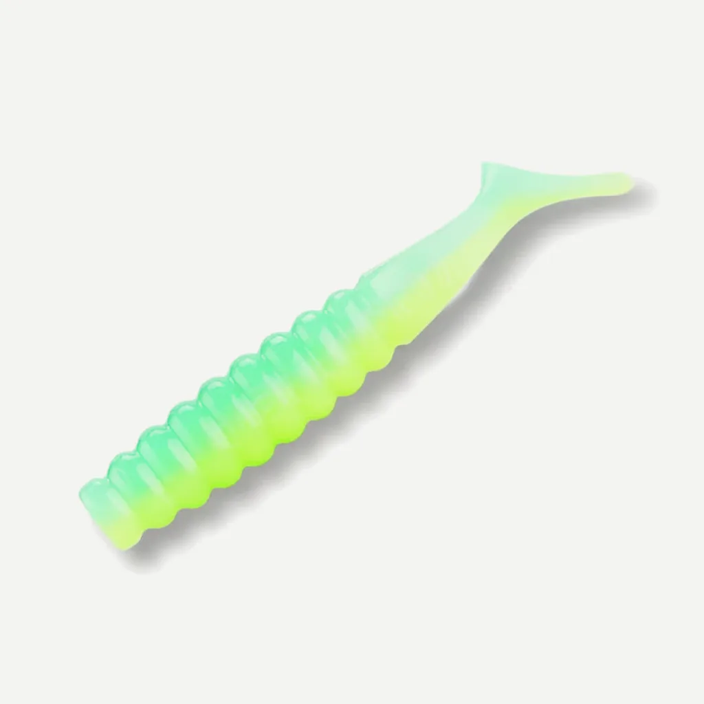 BEARKING Ribbed Paddle Tail Swimbait Grubs, 42mm & 60mm