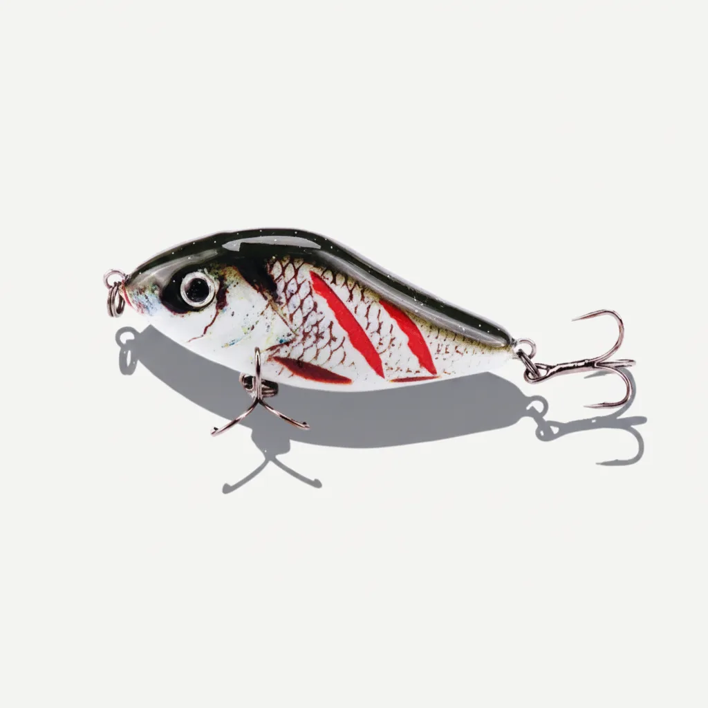 TSUYOKI Slow Sinking Slider Jerkbait Loud Sound Pike Muskies Fishing Crankbait Wobblers, Salmo Slide Jerkbaits, 70mm, 80