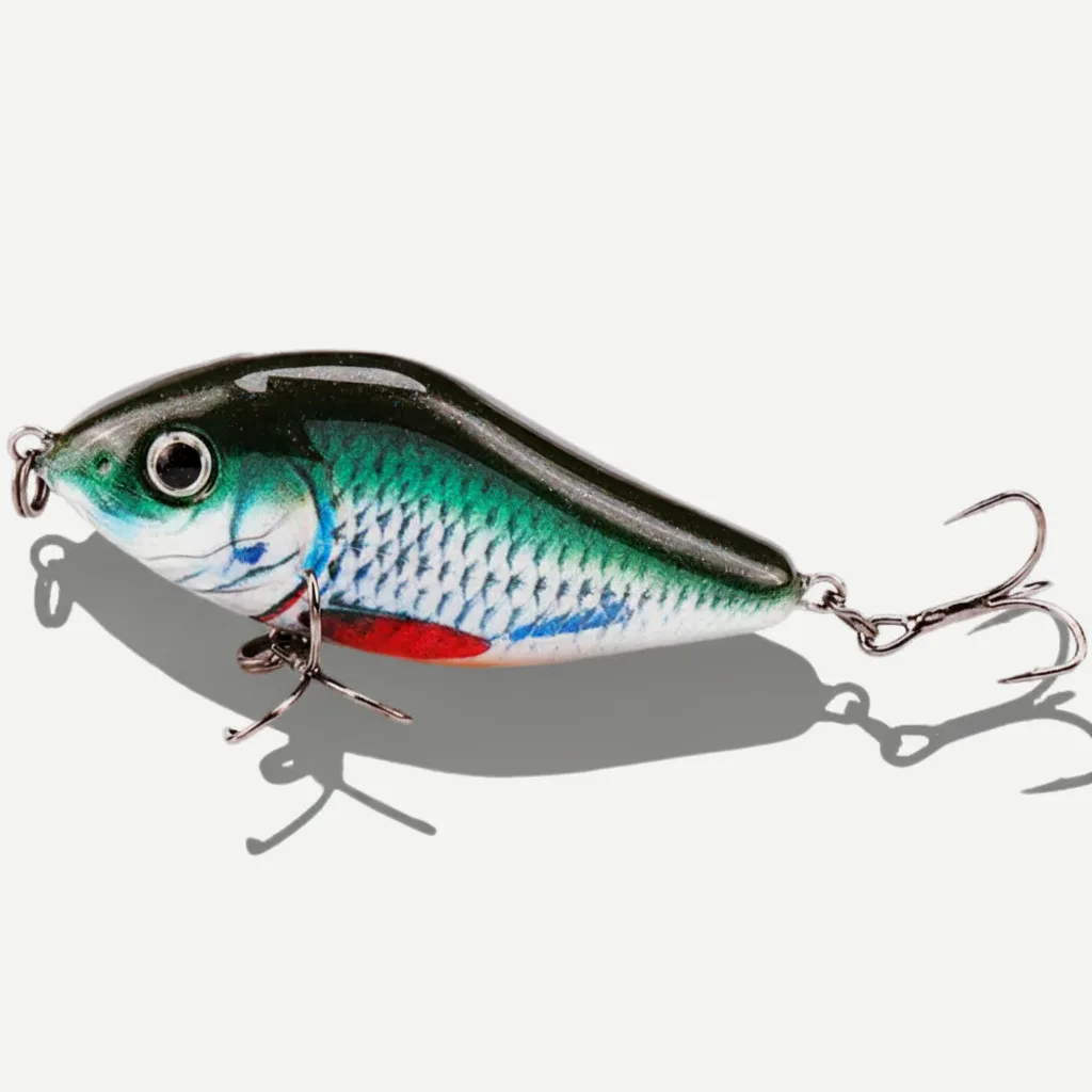 TSUYOKI Slow Sinking Slider Jerkbait Loud Sound Pike Muskies Fishing Crankbait Wobblers, Salmo Slide Jerkbaits, 70mm, 80