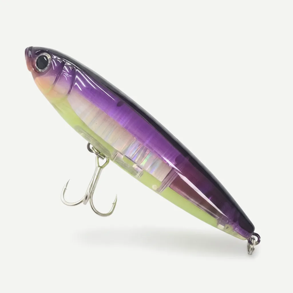 TSUYOKI 3DR Pencil Topwater Lure 100mm 17g Walk The Dog Surface Bait Reflective Flash StickBait For Seabass Yo-zuri Fish