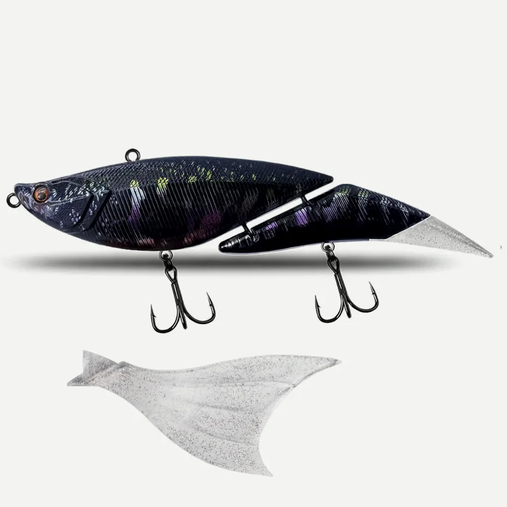 TSUYOKI Swimbait Jointed Lure, Freshwater, Floating Wobbler, Two Tails, Big Giant Fishing Lure, DaVinci 190, 55g, 190mm