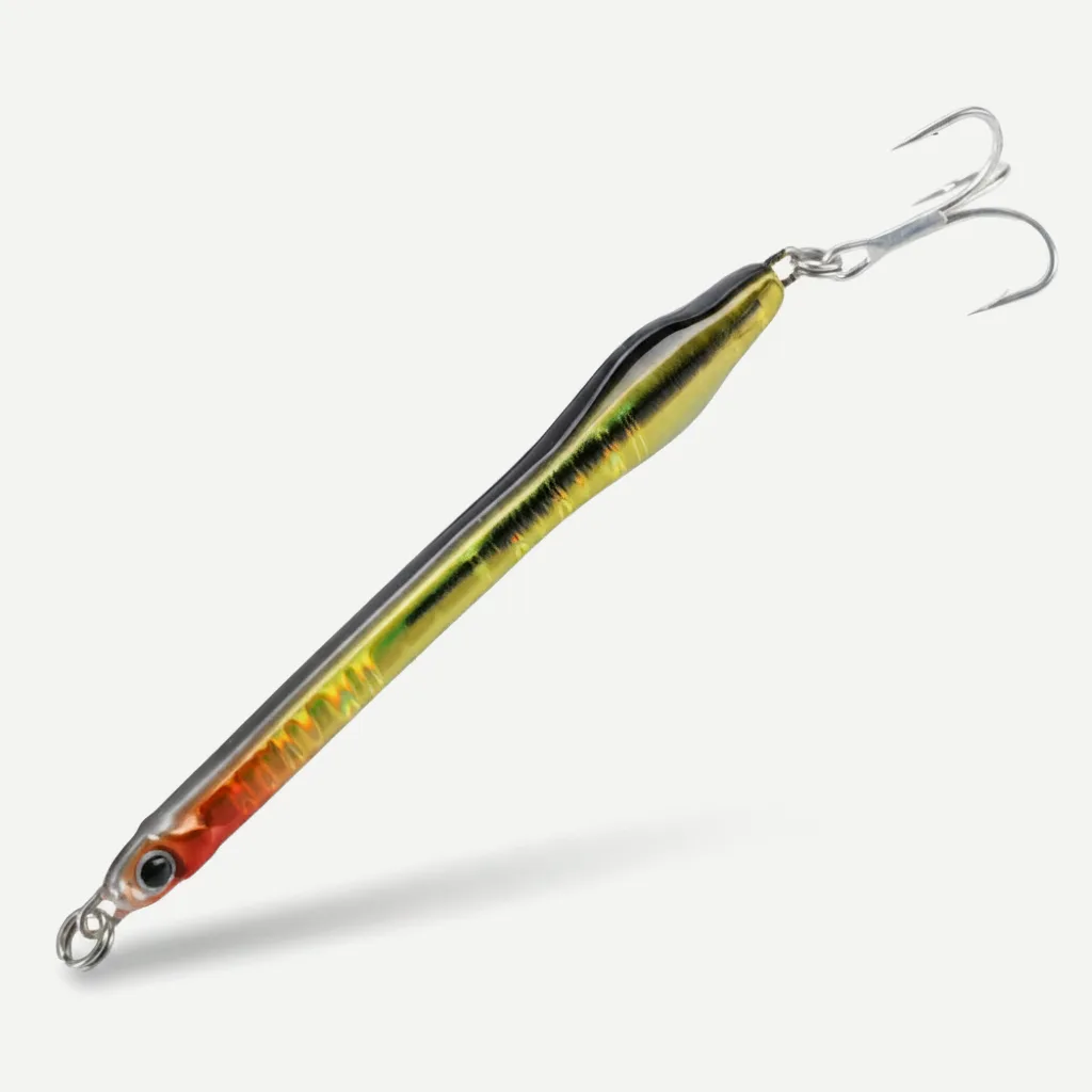 Hunthouse Metal Jig Fishing Lures 77mm/20g Saltwater Slow Sinking Laser Jigging Baits Wide Tailed For Bass Tuna Fish Tac