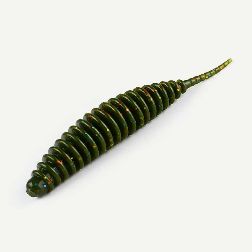 Bearking Ribbed Finesse Worms - Soft Plastic Bass Bait (20pk)