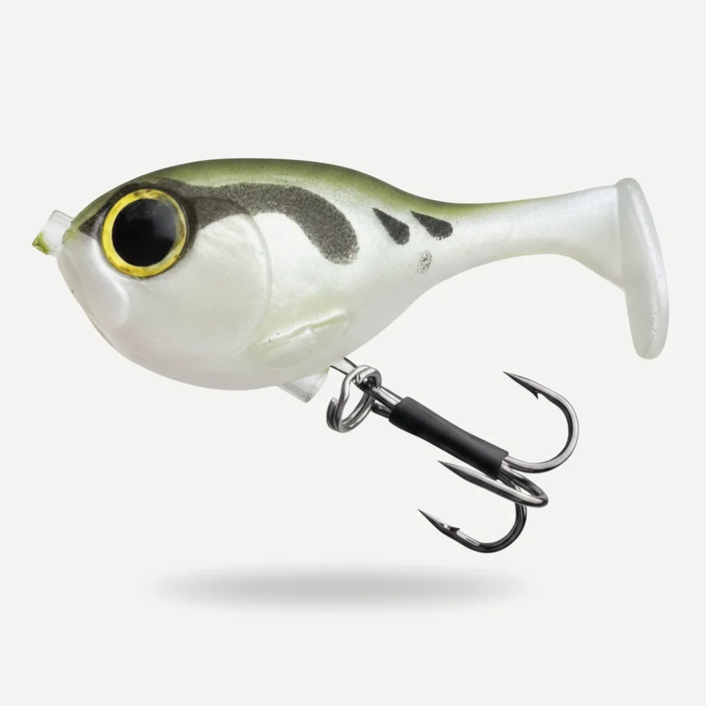 TSUYOKI Silicone Fishing Lure with Hook for Bass, Baby Deraball Swimbait, Soft Lure, Balloonfish, 60mm 10g, Illex Lure 2