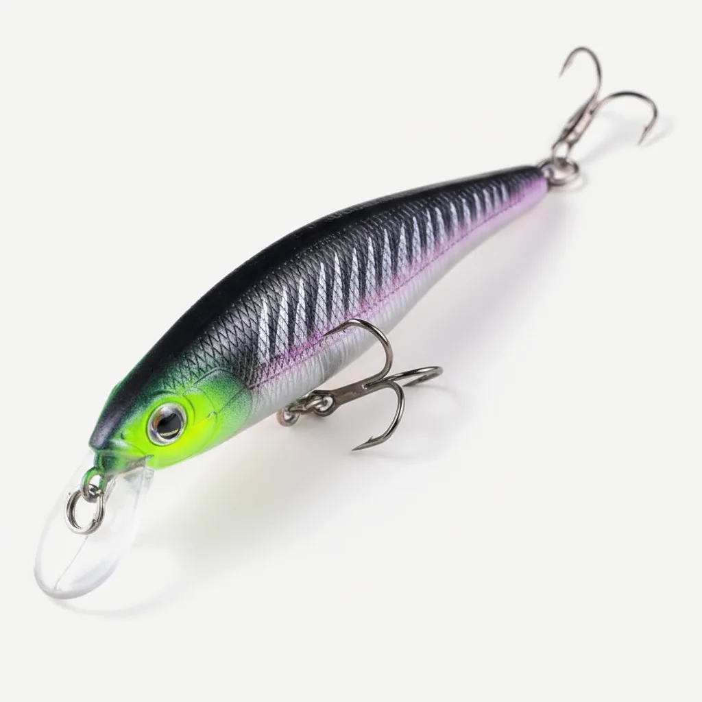 BEARKING 80mm Diving Minnow Hard Bait Lure for Bass