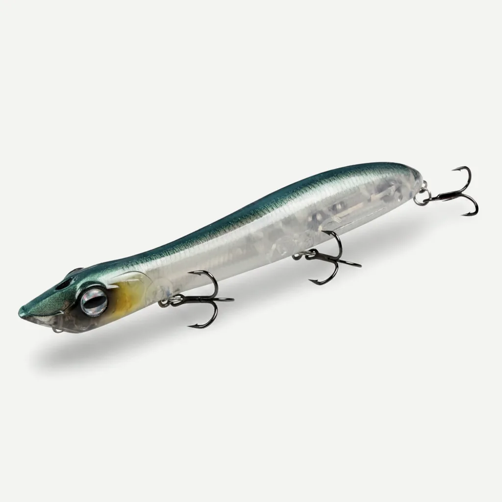 TSUYOKI Artificial Hard Bait Walker Popper for Bass Trout Fishing, Surface Popper Fish Lure, 125mm, 17.5g, WTD Patchinco