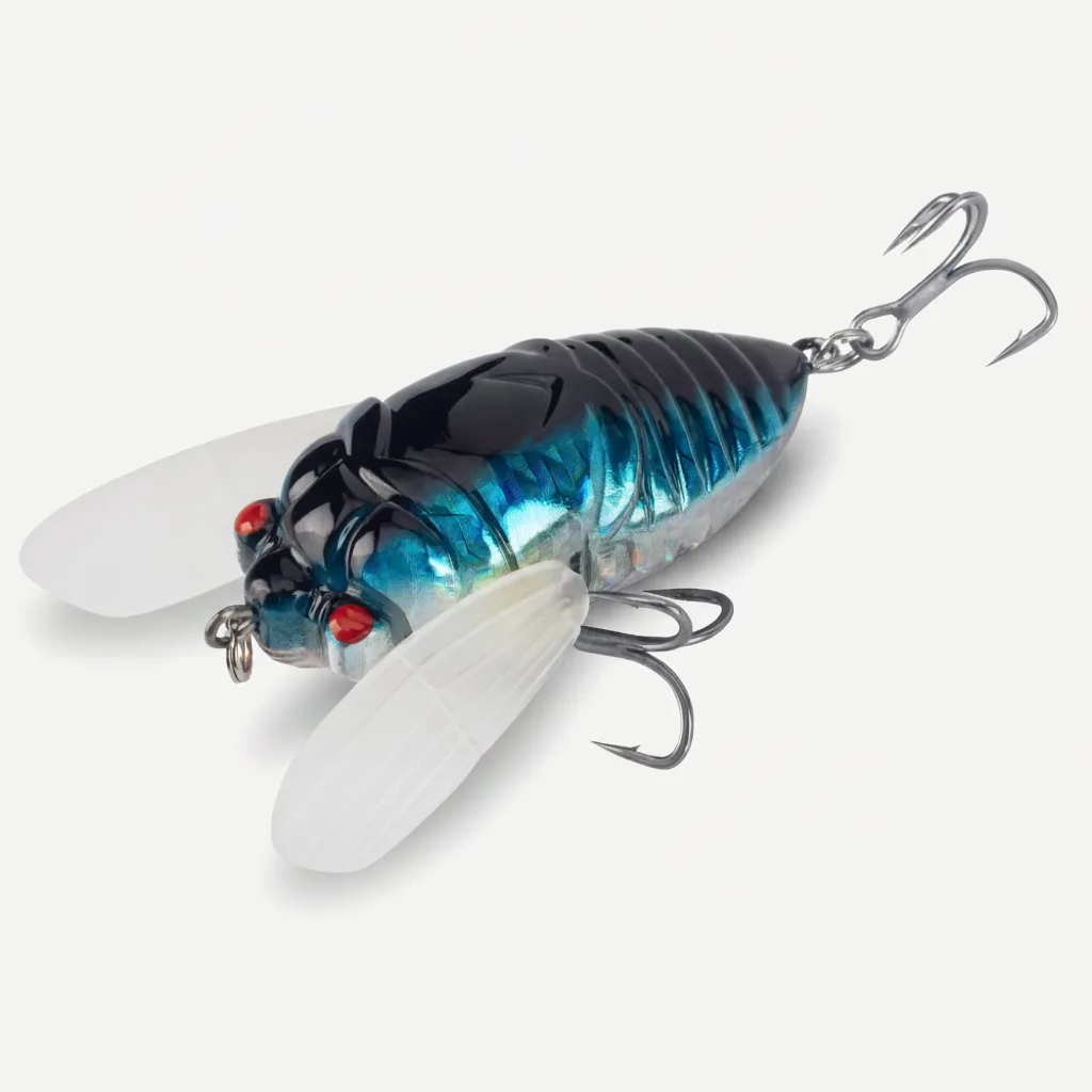 KINGDOM Fishing Lures Cicada 5.5g 12g Floating Atificial Hard Bait Soft Wings Realistic Design 3X Hooks Catfish Snakehea
