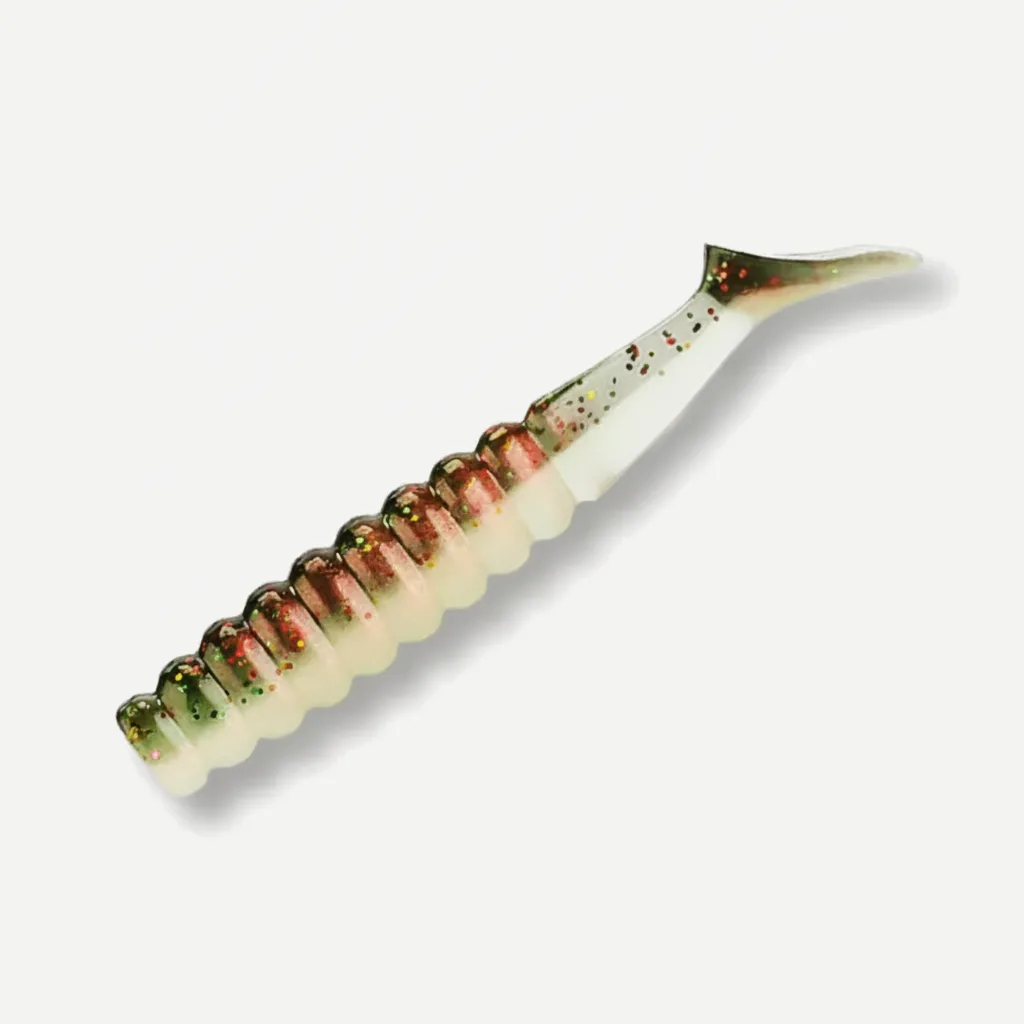 BEARKING Ribbed Paddle Tail Swimbait Grubs, 42mm & 60mm