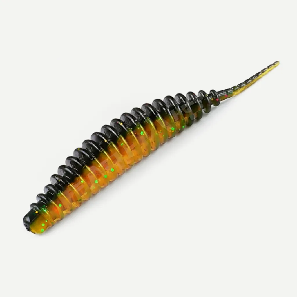 Bearking Ribbed Finesse Worms - Soft Plastic Bass Bait (20pk)