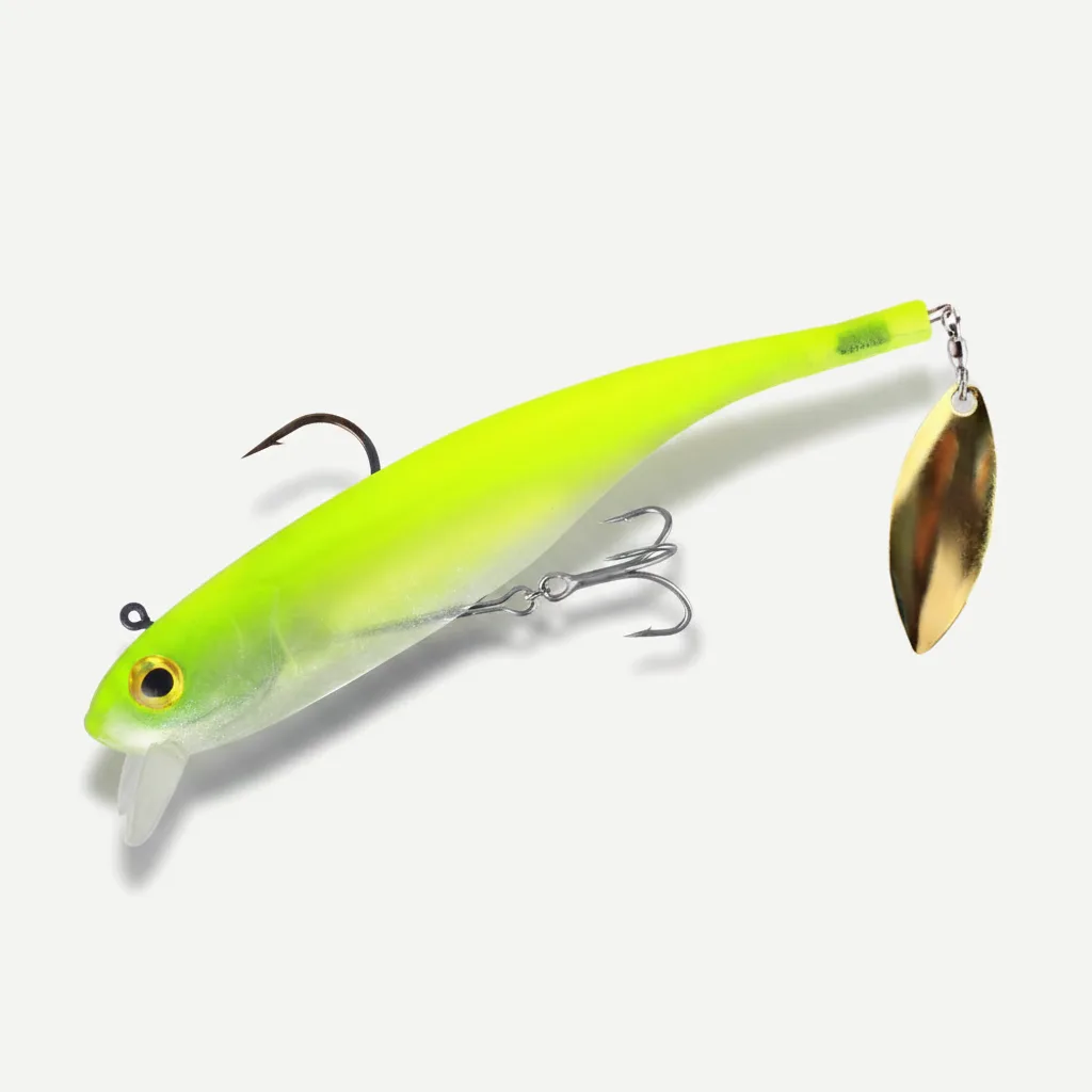Kingdom Sinking Swimbait with Spinner Blade Tail, 5.9in
