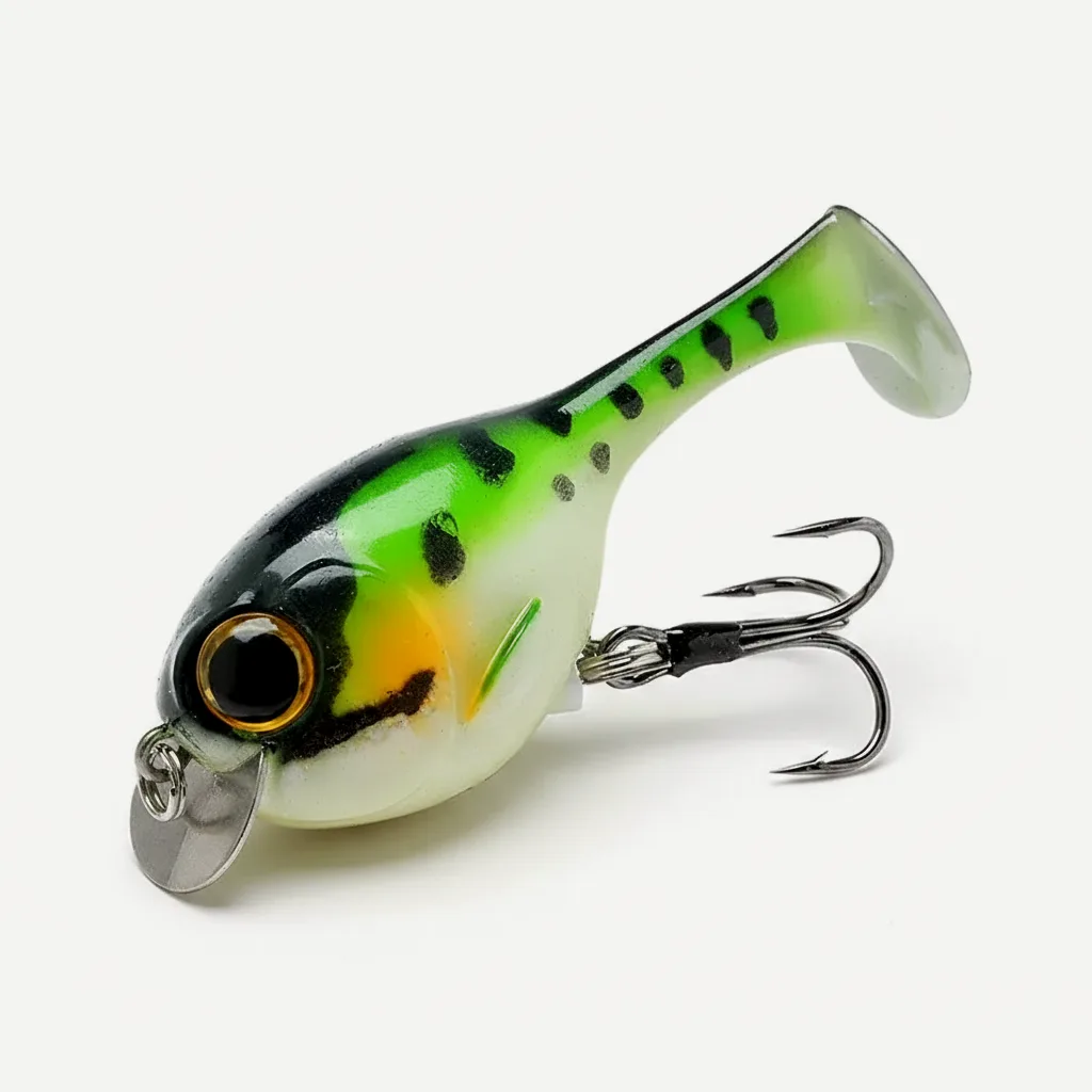 TSUYOKI Silicone Fishing Lure with Hook for Bass, Baby Deraball Swimbait, Soft Lure, Balloonfish, 60mm 10g, Illex Lure 2