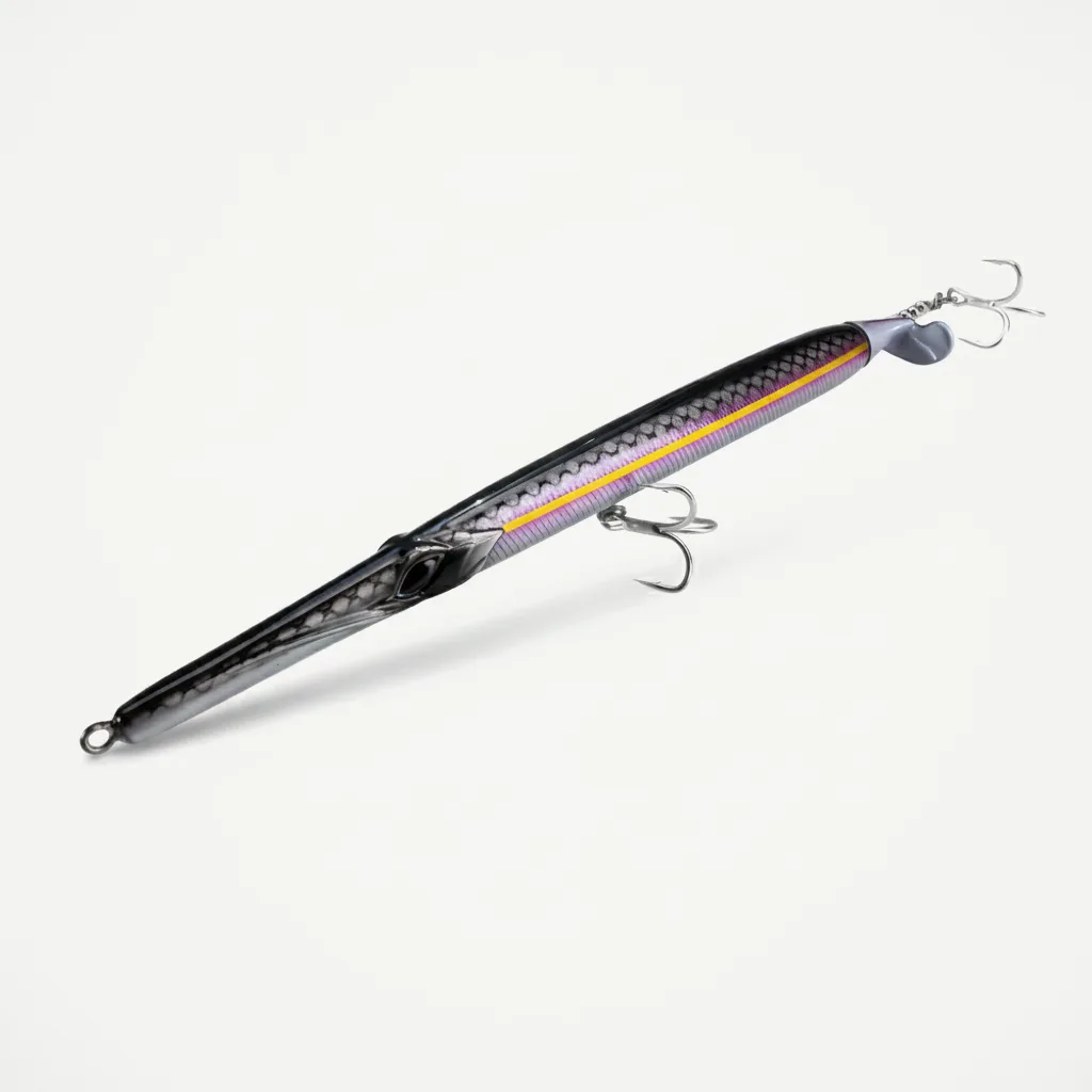 Hunthouse Floating Pencil Fishing Lures 225mm/40g Surface Hard Bait Propeller Needle For Fish Bluefish Seabass Tackle