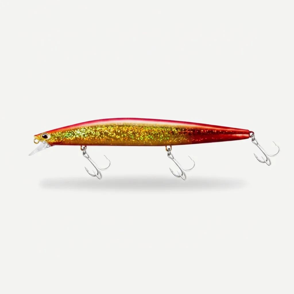 TSUYOKI Sinking Minnow Fishing Lures Black Bass Pike Artificial Tungsten Jerkbait Wobbler Silent Assassin 140S DW92 140m