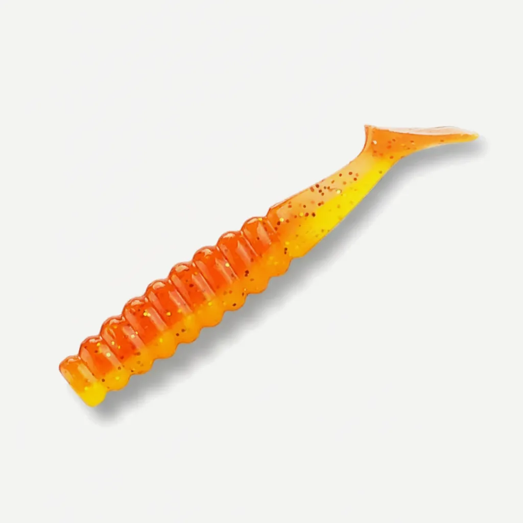 BEARKING Ribbed Paddle Tail Swimbait Grubs, 42mm & 60mm