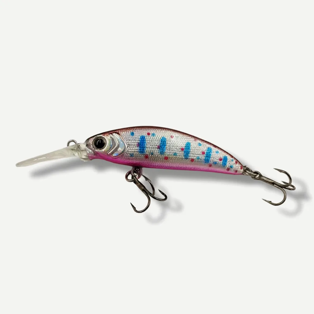 TSUYOKI Trout Minnow 50mm 5g Sinking Fishing Lure Diving 0.8-1.5m Ima Sukari 50SS Deep Wobbler Pesca Rainbow Trout Salmo