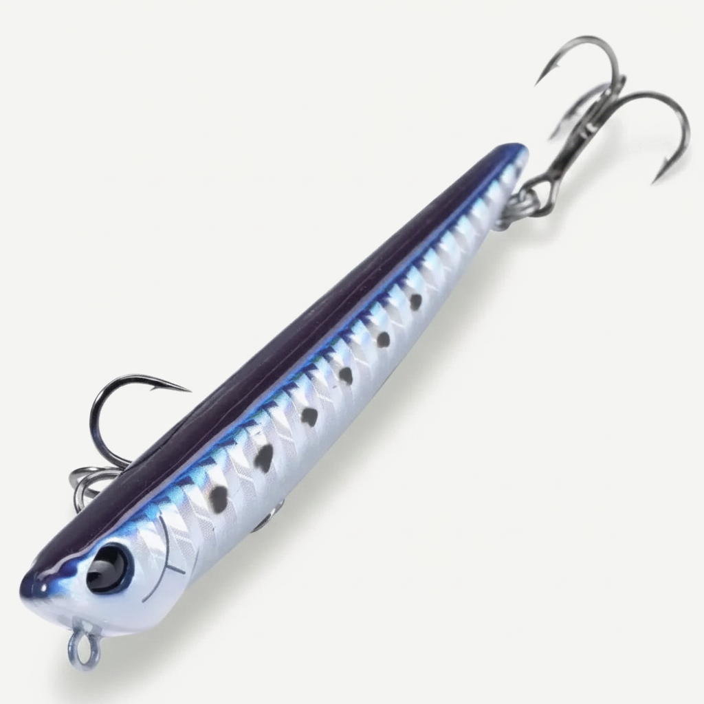 Hunthouse Bay RUF MANIC 75mm/8g Sinking Pencil Fishing Lure Stickbait BKK Hook Hard Lure for Seabass Fish