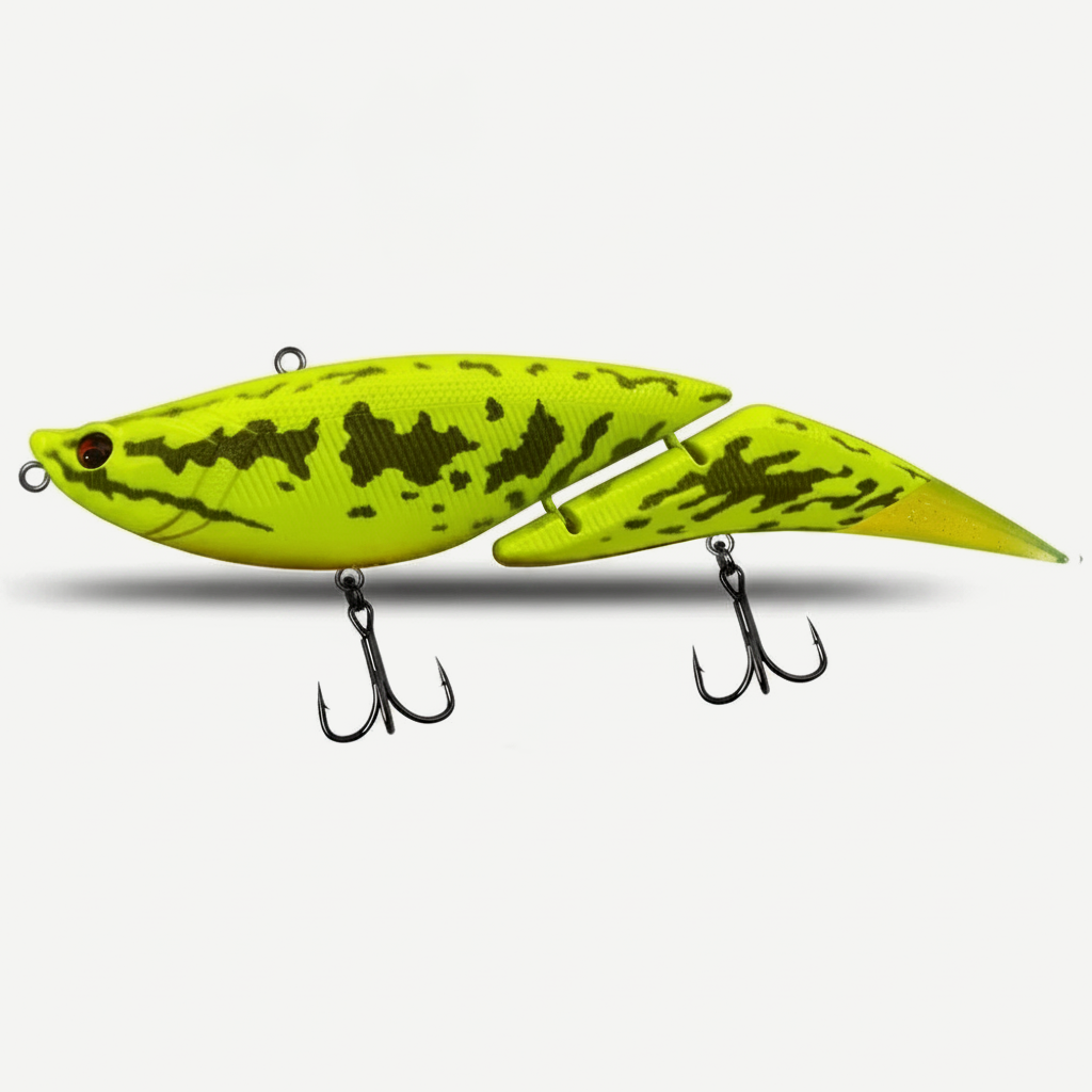 TSUYOKI Swimbait Jointed Lure, Freshwater, Floating Wobbler, Two Tails, Big Giant Fishing Lure, DaVinci 190, 55g, 190mm