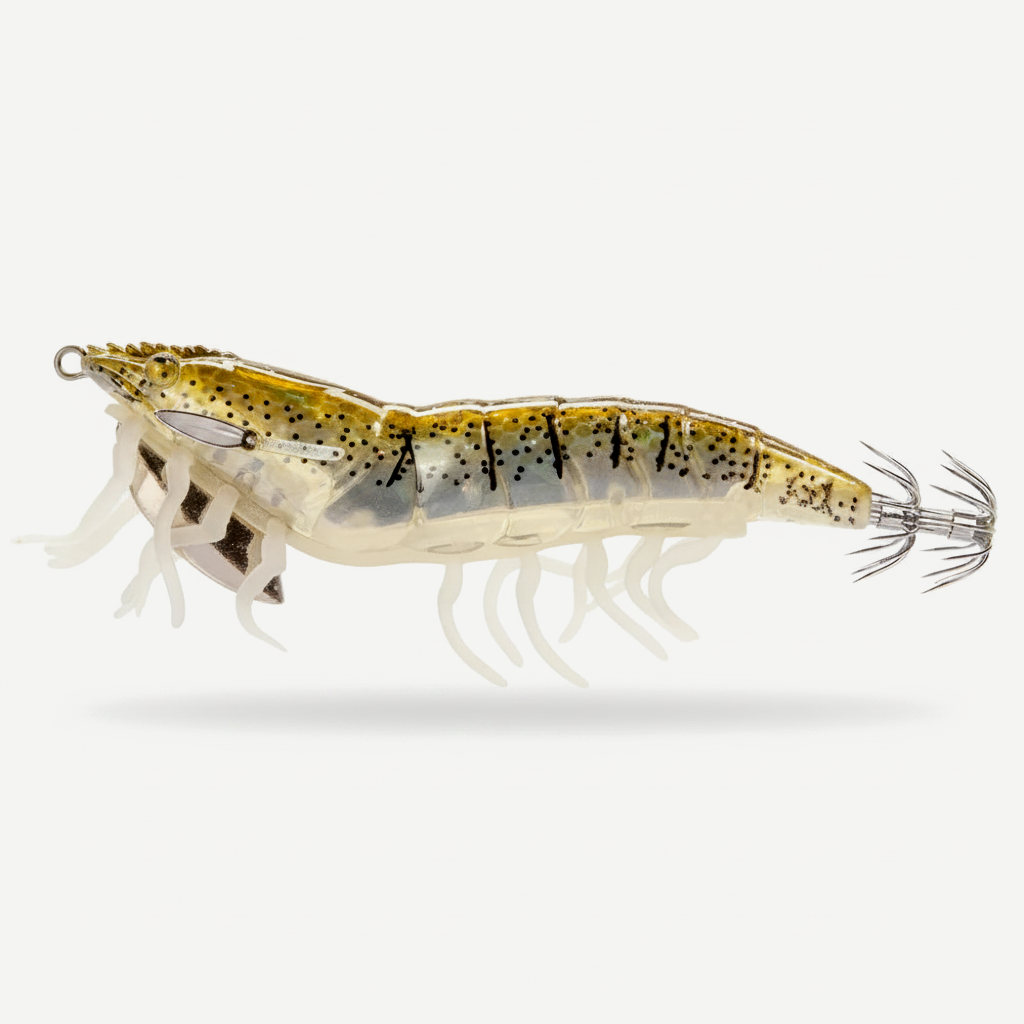 Hunthouse 3D Hybrid Jig Shrimp Egi 115mm/20g EGI Hook Luminous Artificial Hard Lure Fishing Tackle for Squid Octopus LW2