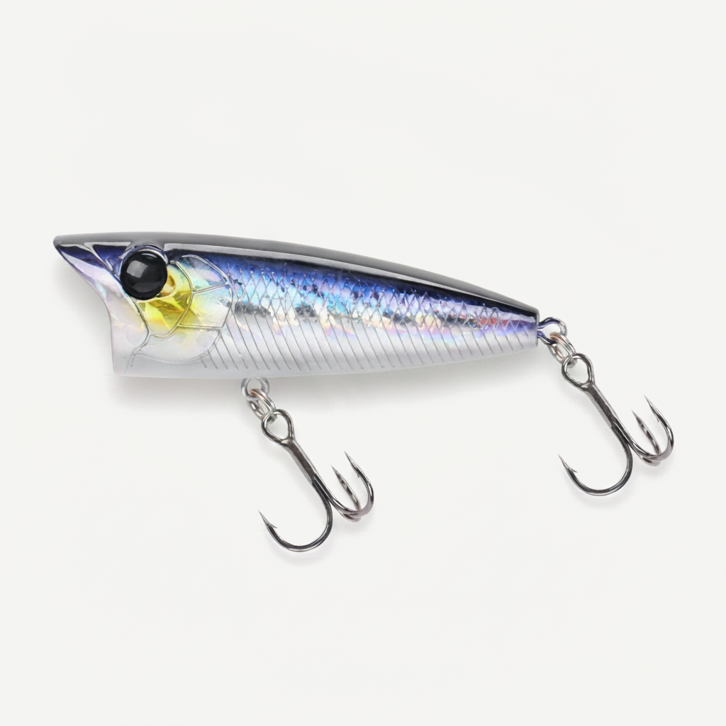 TSURINOYA 70F Popper Fishing Lure RIPPLE 70mm 12g Topwater Hard Bait For Bass Pike Long Casting Floating Wobble Surface 
