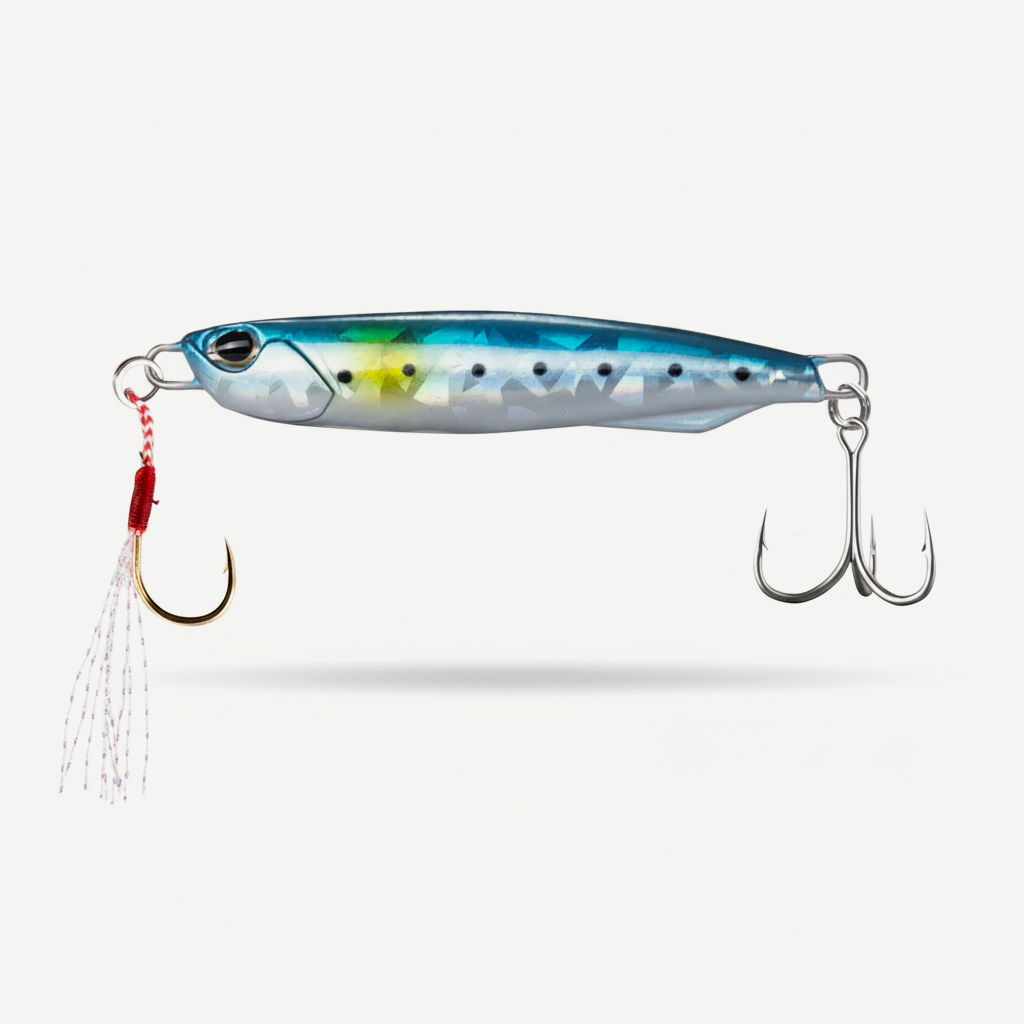 Hunthouse Metal Jig Fishing Lure Slower Wide Sinking Hard Bait Cast Spoon 20G 40G 60G Jigging Bass Pike Saltwater Fish T
