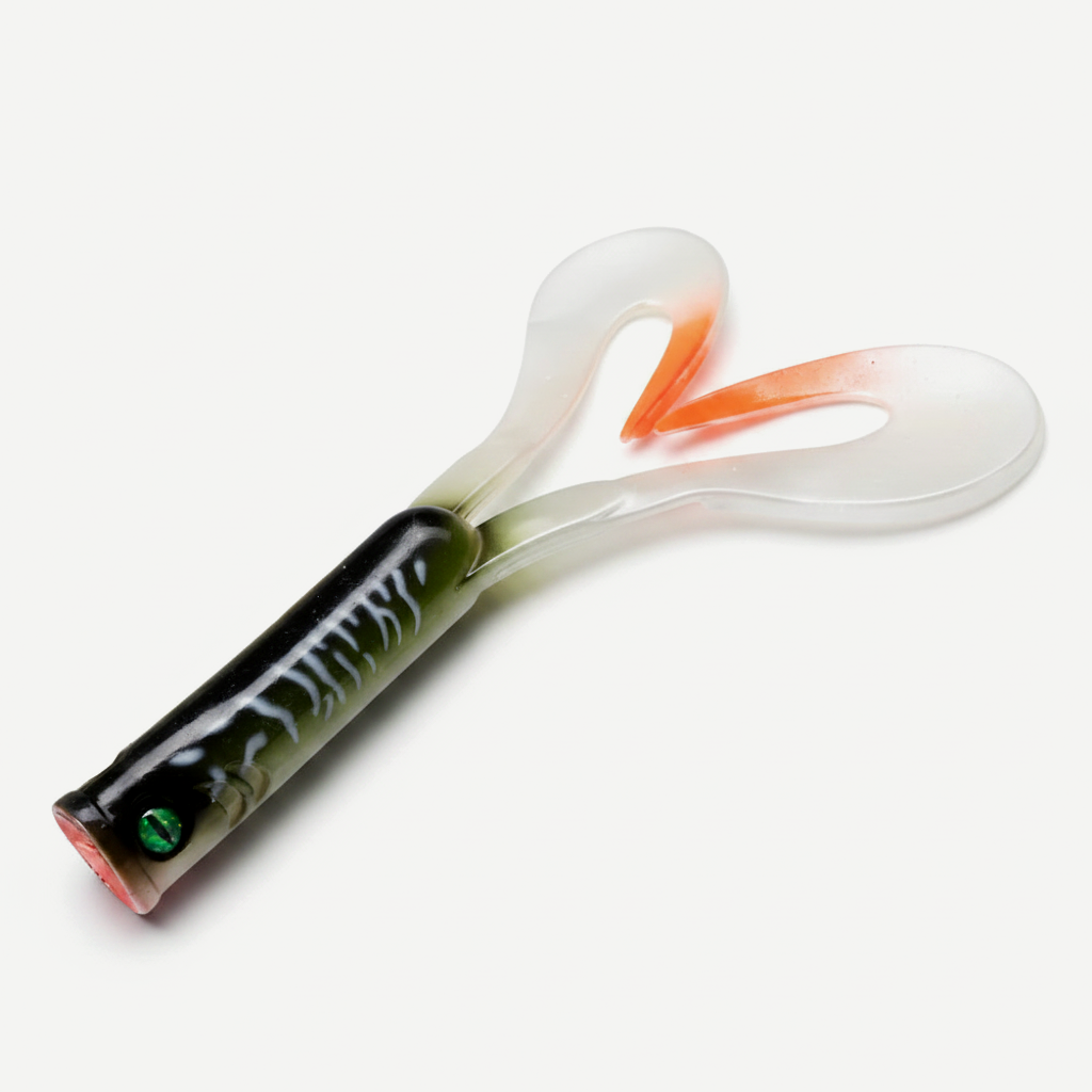 Hunthouse Twin Tail Trailer Soft Fishing Lure Silicone Spinning 145/175mm 21.7/36.7g PVC For Pike Barsch Zander Fish Acc
