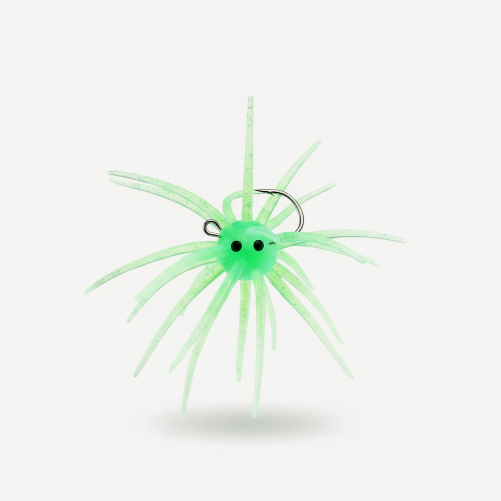 TREHOOK TPE Sea Urchin Soft Fishing Lure 9cm 4g 11cm 9g Silicone Bait for Bream Bass Pike Tilapia Winter Fishing