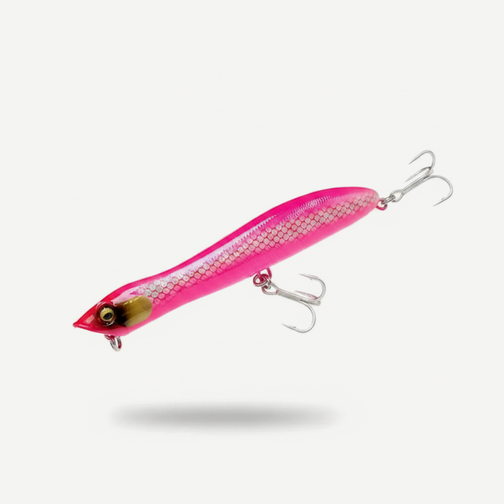 TSUYOKI Artificial Hard Bait Walker Popper for Bass Trout Fishing, Surface Popper Fish Lure, 125mm, 17.5g, WTD Patchinco