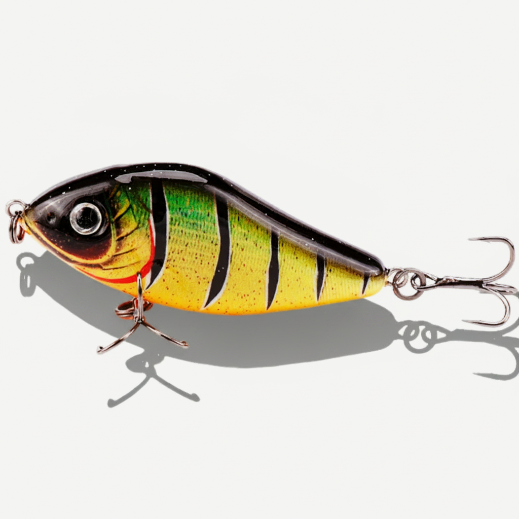 TSUYOKI Slow Sinking Slider Jerkbait Loud Sound Pike Muskies Fishing Crankbait Wobblers, Salmo Slide Jerkbaits, 70mm, 80