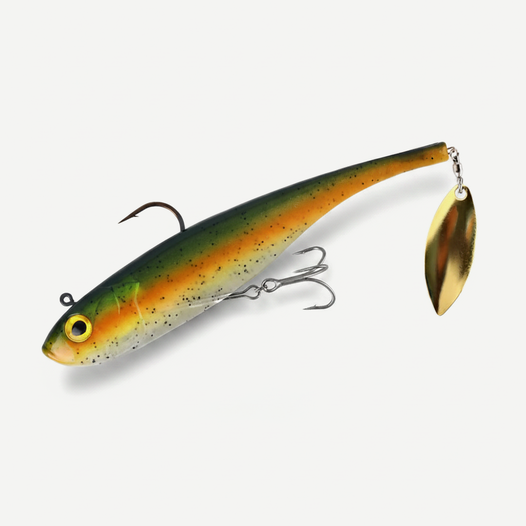 Kingdom 150mm Soft Swimbait with Spoon Tail, Sinking Bass Lure